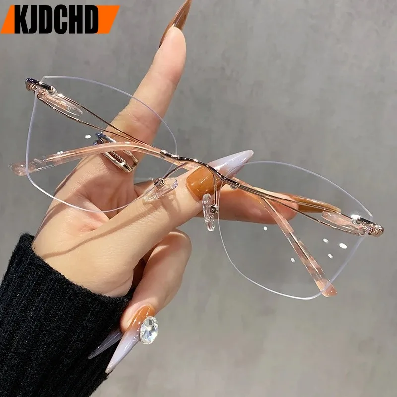 KJDCHD 2026 Women's Fashion Cat Eye Rimless Glasses Ultra-light Trendy Alloy High-end Optical Prescription Eyeglasses Frame
KJDCHD 2026 Women's Fashion Cat Eye Rimless Glasses Ultra-light Trendy Alloy High-end Optical Prescription Eyeglasses Frame