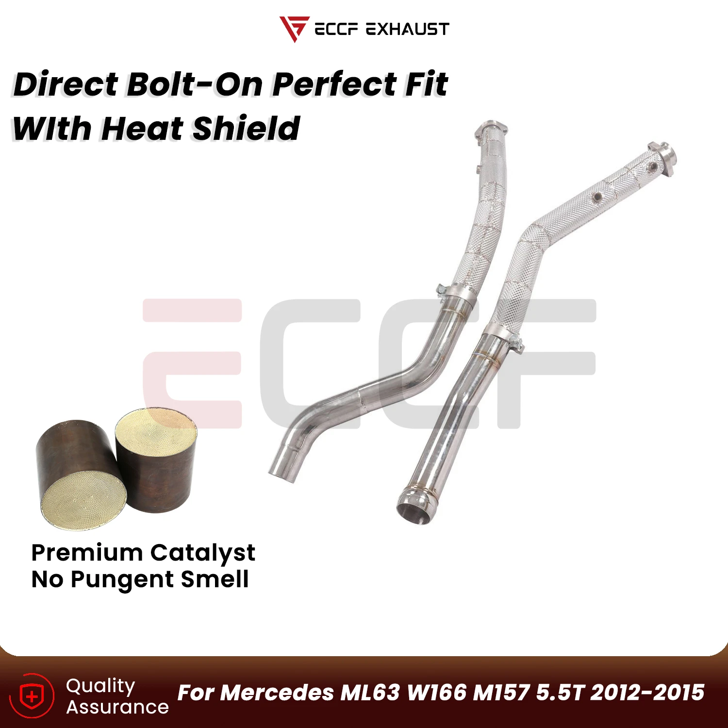 Aggressive Sound Sporty Downpipe With Heat Shield For Mercedes ML63 W166 M157 5.5T 2012-2015 Plug and Play Upgrade Performance
Aggressive Sound Sporty Downpipe With Heat Shield For Mercedes ML63 W166 M157 5.5T 2012-2015 Plug and Play Upgrade Performance
