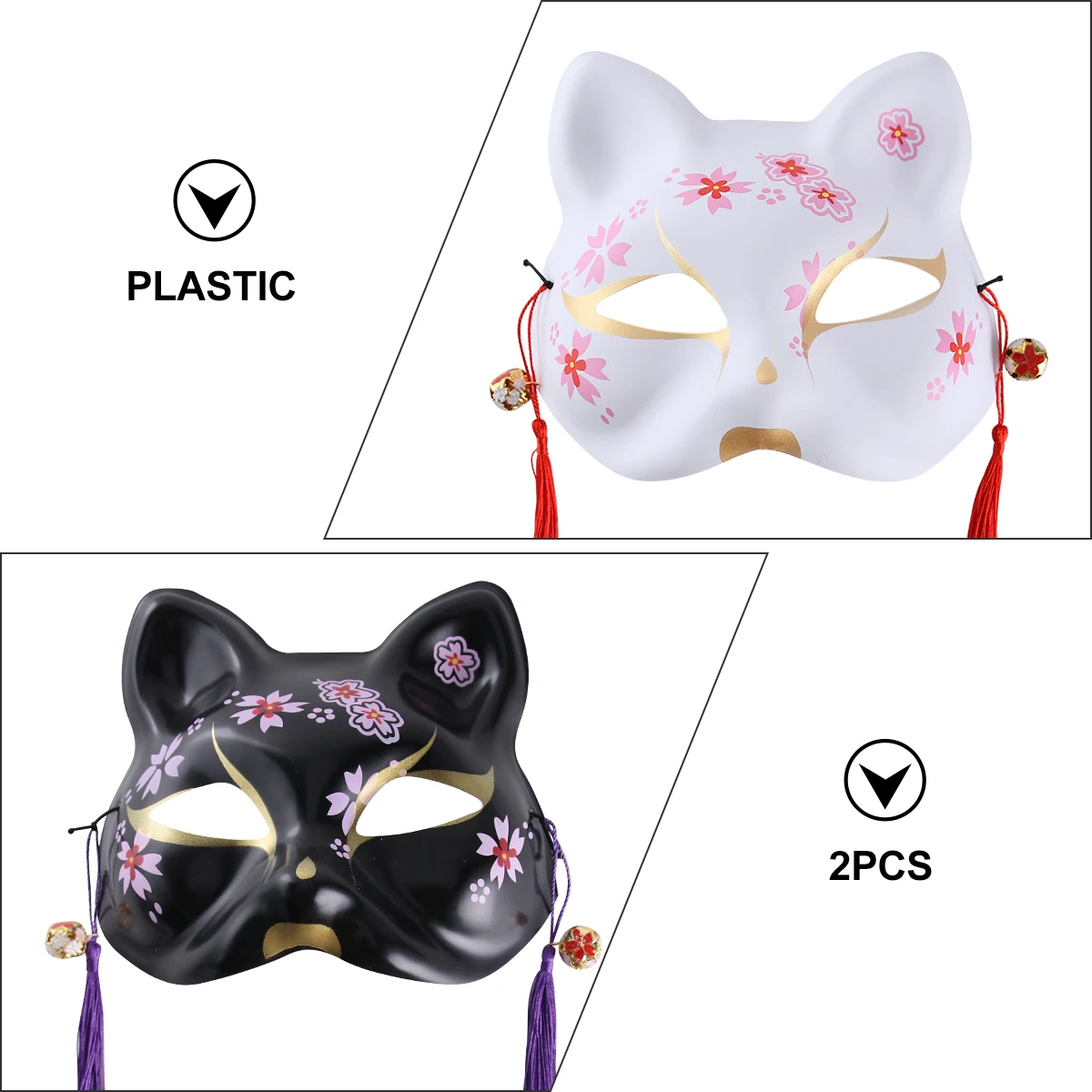 2pcs Cat Mask Halloween Cosplay Masquerade Costumes Accessories Plastic Animal Face Piece Dress Up Props Japanese Style
2pcs Cat Mask Halloween Cosplay Masquerade Costumes Accessories Plastic Animal Face Piece Dress Up Props Japanese Style