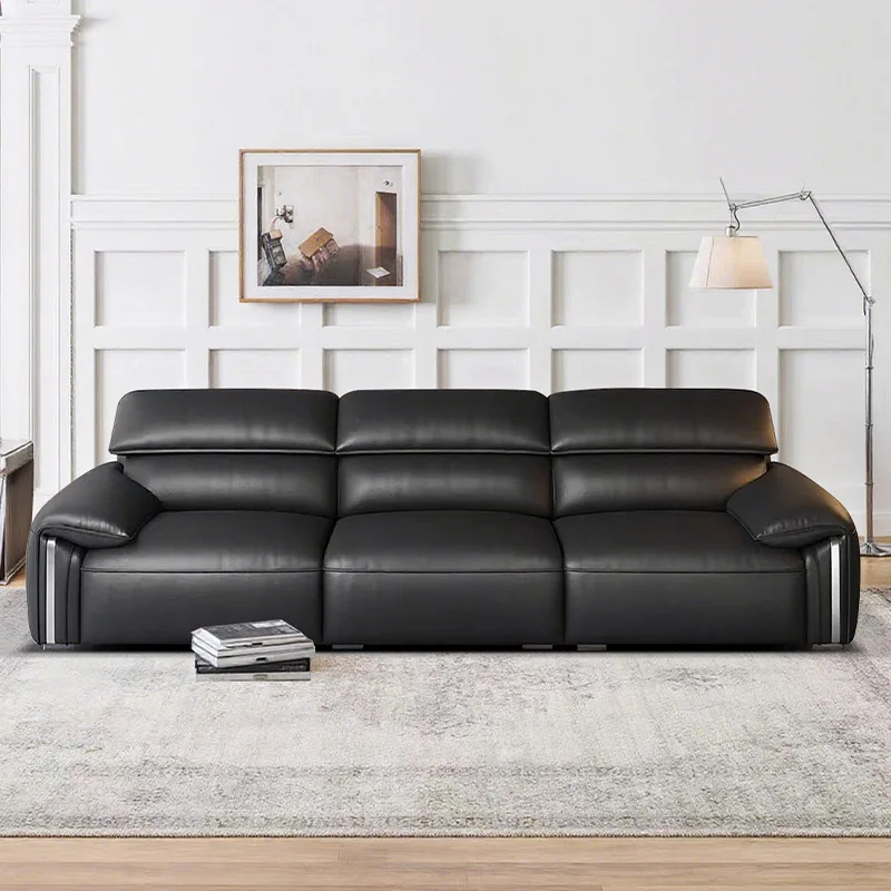 Multifunctional leather sofa zero against the wall electric function straight row living room first layer cowhide sofa
Multifunctional leather sofa zero against the wall electric function straight row living room first layer cowhide sofa