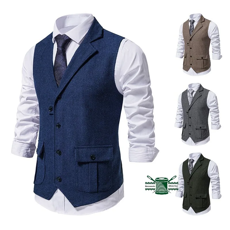 Mens Tweed Waistcoat Western Cowboy Vest Vintage Western Wool Herringbone Vest Men's suit vest weskit
Mens Tweed Waistcoat Western Cowboy Vest Vintage Western Wool Herringbone Vest Men's suit vest weskit