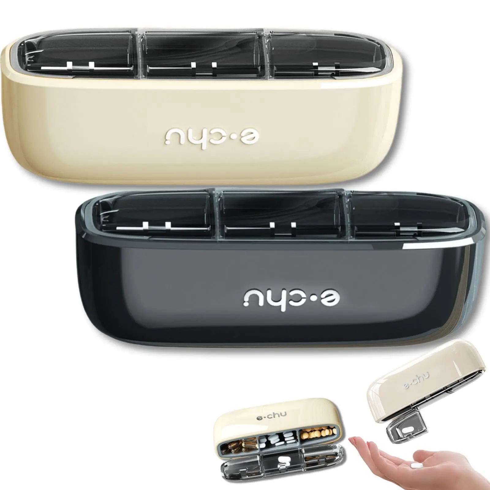 Newest Portable Compartments Pill Dispenser Pill Organizer 3 Compartments Separate Blackout Lid for Tablets Vitamins Liver Oil
Newest Portable Compartments Pill Dispenser Pill Organizer 3 Compartments Separate Blackout Lid for Tablets Vitamins Liver Oil