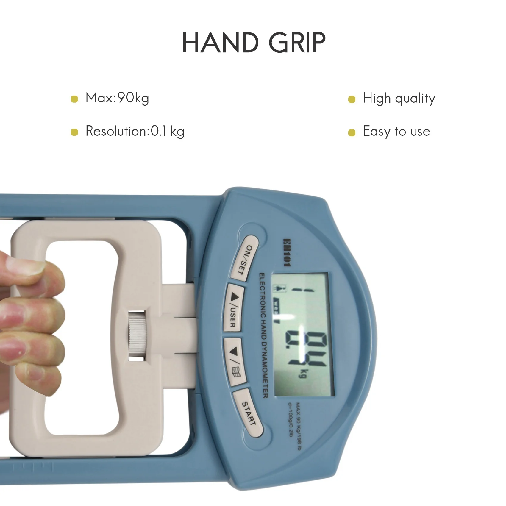 RTENTE-2X Digital Lcd Dynamometer Hand Grip Power Measurement Strength Meter Mucle Developer 90Kg/198Ib
RTENTE-2X Digital Lcd Dynamometer Hand Grip Power Measurement Strength Meter Mucle Developer 90Kg/198Ib