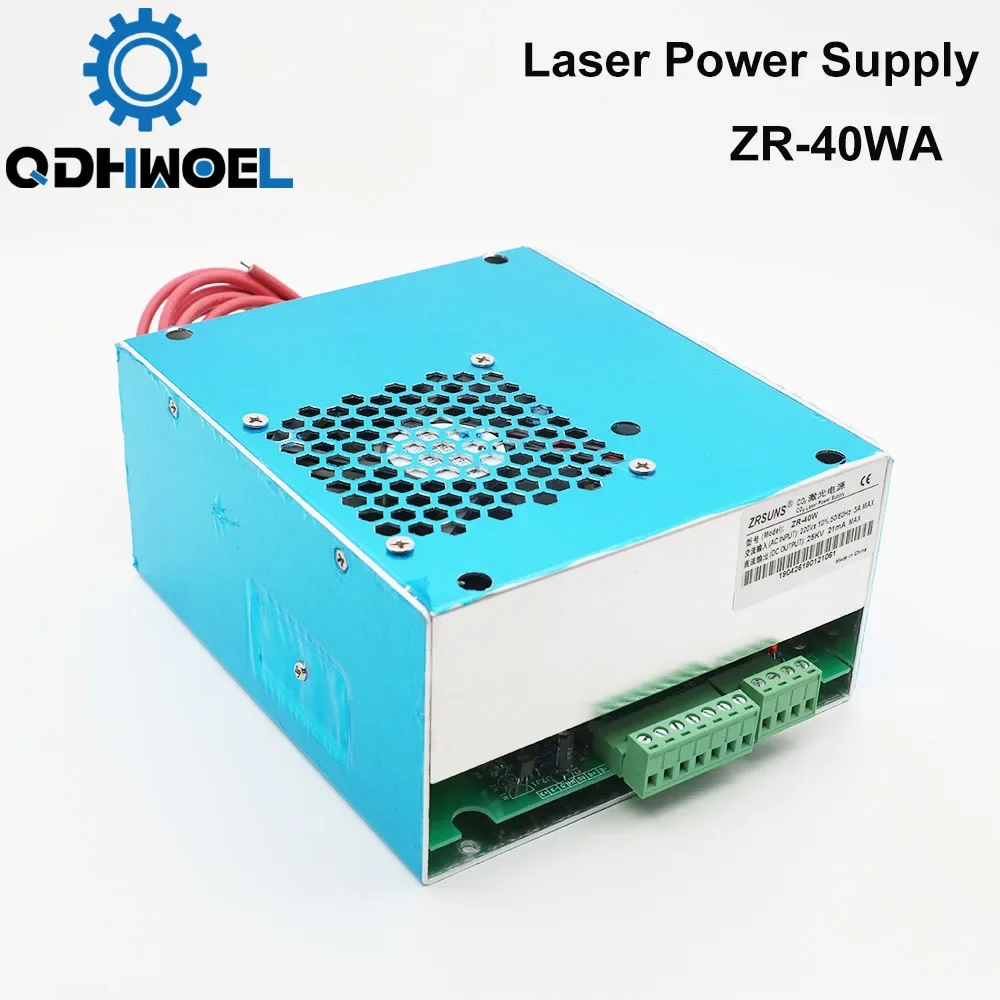 QDHWOEL 40 Вт Источник питания для CO2-лазера ZR-40WA для станка для лазерной гравировки и резки CO2
QDHWOEL 40 Вт Источник питания для CO2-лазера ZR-40WA для станка для лазерной гравировки и резки CO2