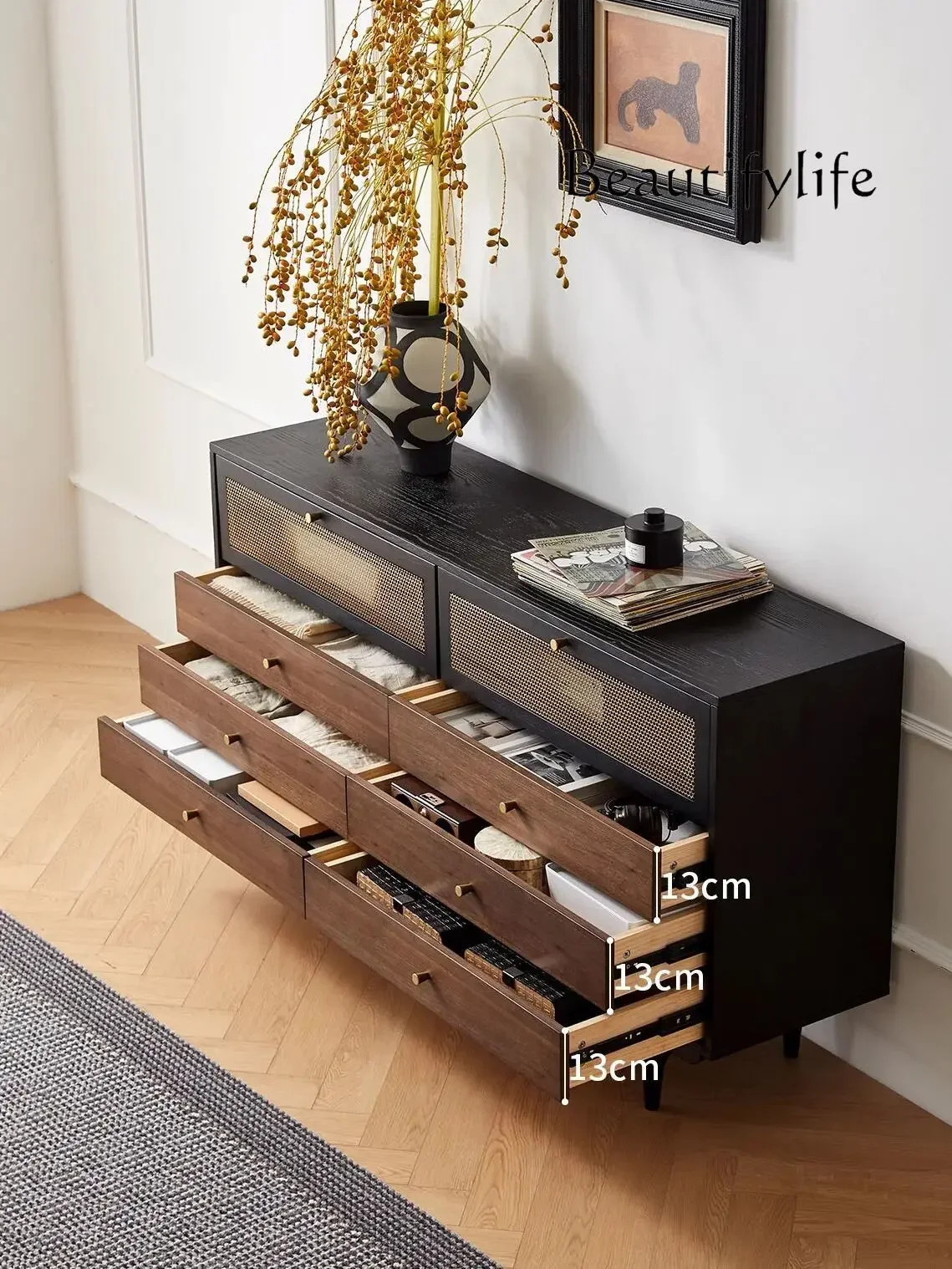 N Nordic Ancient Style Chest of Drawers Japanese Style Silent Style Bedroom Storage Cabinet Simple Modern Entrance Cabinet
N Nordic Ancient Style Chest of Drawers Japanese Style Silent Style Bedroom Storage Cabinet Simple Modern Entrance Cabinet