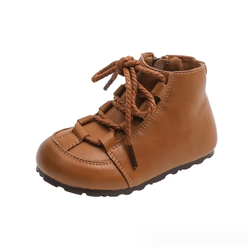 2023 New Autumn Children Boots Leather Cross-tied Ankle Boots Waterproof Rubber Sole Fashion Toddler Toddler Boys Girls Boots
2023 New Autumn Children Boots Leather Cross-tied Ankle Boots Waterproof Rubber Sole Fashion Toddler Toddler Boys Girls Boots