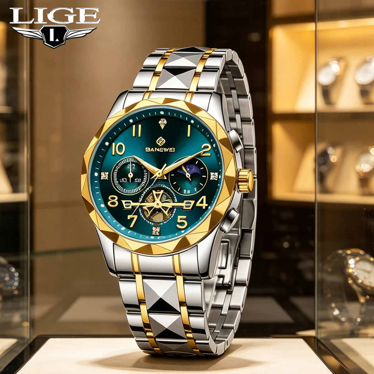 LIGE Luxury Sports Watch Men Stainless Steel Man Quartz Wristwatch Waterproof Luminous Chronograph Men's Watches Clock Reloj
LIGE Luxury Sports Watch Men Stainless Steel Man Quartz Wristwatch Waterproof Luminous Chronograph Men's Watches Clock Reloj