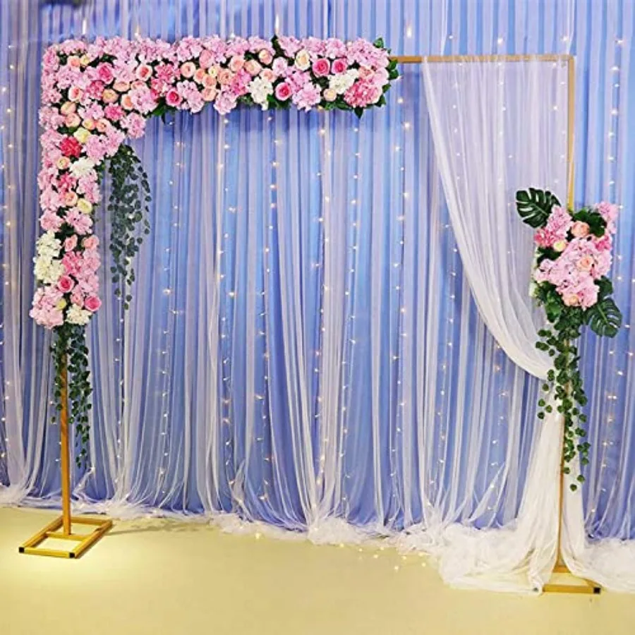 Gold Metal Wedding Arch Square Arch Backdrop Stand Flowers Balloon Arch Rack Wrought Iron Background Photo Props Pipe Gold-3x3m
Gold Metal Wedding Arch Square Arch Backdrop Stand Flowers Balloon Arch Rack Wrought Iron Background Photo Props Pipe Gold-3x3m