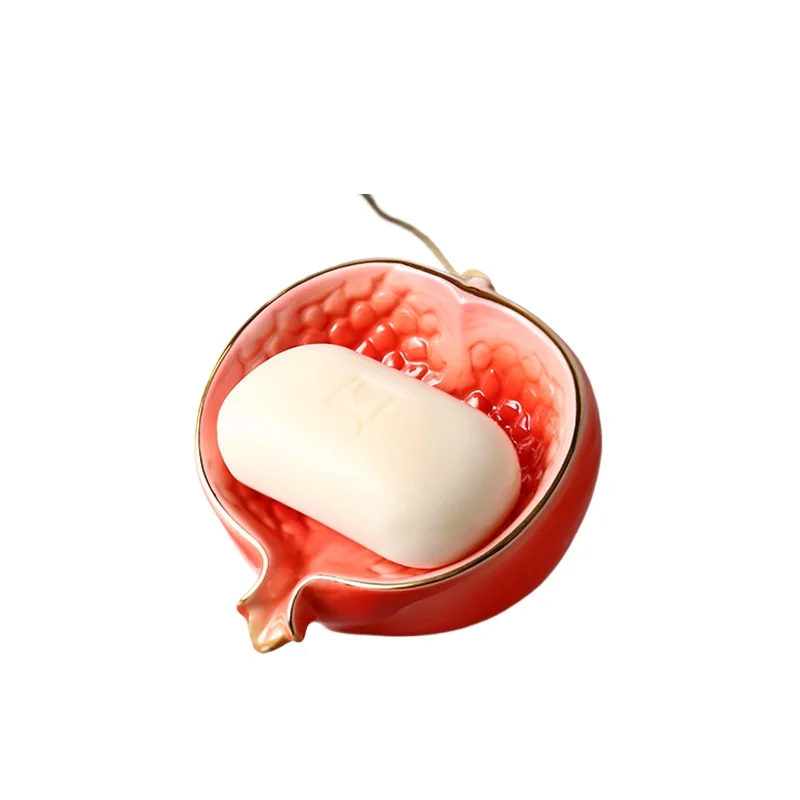 *Ceramic soap rack, drain soap box, pomegranate bathroom soap box, light luxury style
*Ceramic soap rack, drain soap box, pomegranate bathroom soap box, light luxury style