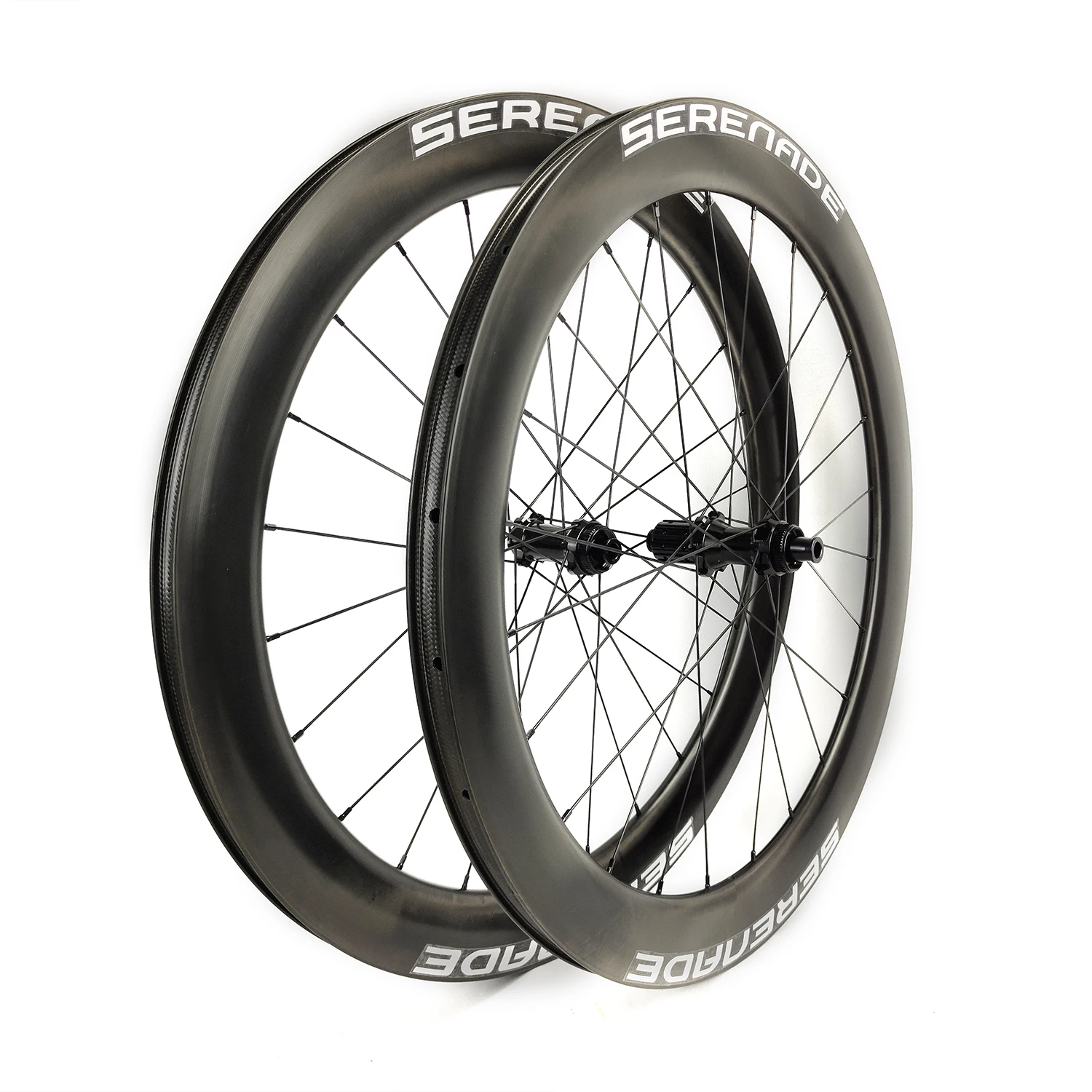 Serenade 60mm Deep 28mm Wide Carbon Gravel Bike Wheelset Clincher Carbon Fiber Rims Disc Brake Ratchet Wheels with Center Lock S
Serenade 60mm Deep 28mm Wide Carbon Gravel Bike Wheelset Clincher Carbon Fiber Rims Disc Brake Ratchet Wheels with Center Lock S
