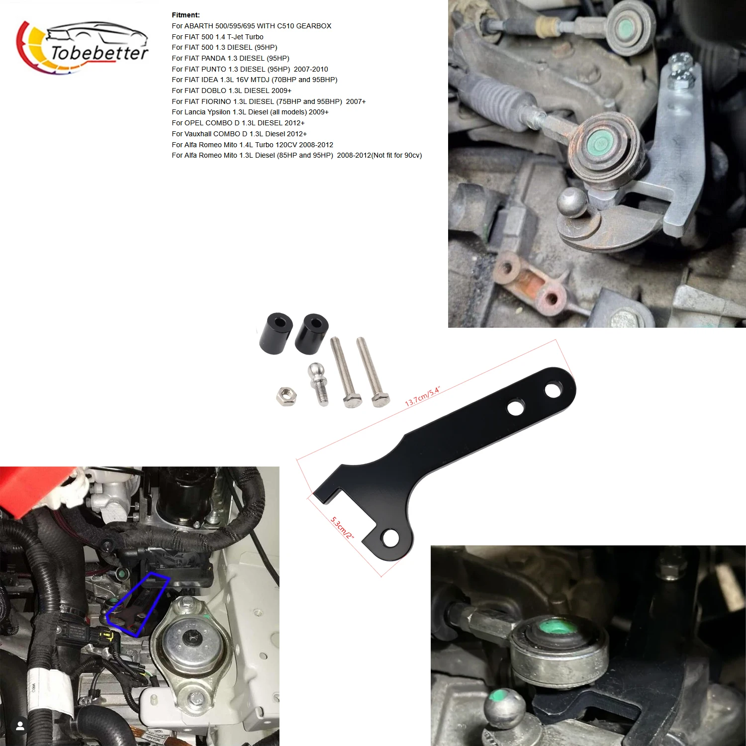 Manual Transmission Quick Shifter Short Gear 5-speed for Fiat Grande Punto Alfa Mito ABARTH 500/ 595/ 695 WITH C510 GEARBOX
Manual Transmission Quick Shifter Short Gear 5-speed for Fiat Grande Punto Alfa Mito ABARTH 500/ 595/ 695 WITH C510 GEARBOX