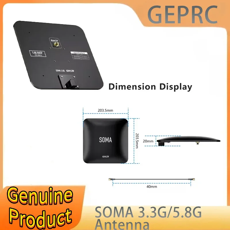 GEPRC SOMA 3.3G Or 5.8G 4.9GHZ-6GHZ Directional Patch Antenna Long RHCP DIY RC FPV Quadcopter Drone Freestyle Accessories Parts
GEPRC SOMA 3.3G Or 5.8G 4.9GHZ-6GHZ Directional Patch Antenna Long RHCP DIY RC FPV Quadcopter Drone Freestyle Accessories Parts
