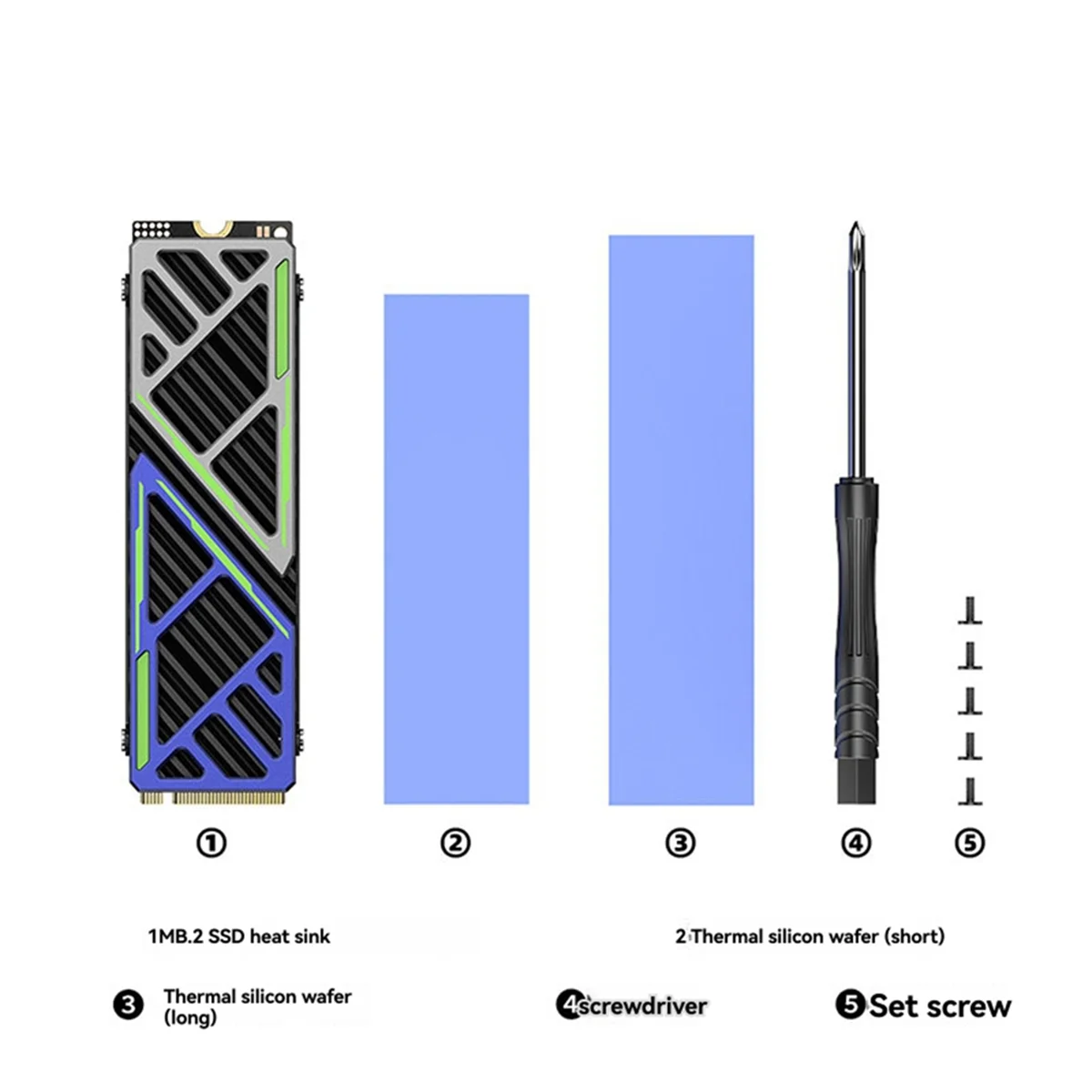 SEMOIC M.2 SSD Heatsink 2280 NVME NGFF Radiator Magnesium Aluminum Alloy PC Efficient Cooler with Thermal Silicone Pad
SEMOIC M.2 SSD Heatsink 2280 NVME NGFF Radiator Magnesium Aluminum Alloy PC Efficient Cooler with Thermal Silicone Pad