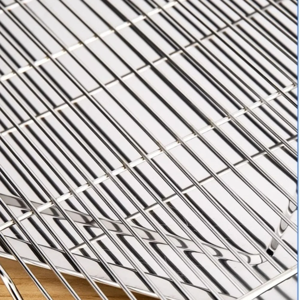 Stainless Steel Cooling Rack for Baking Grilling and Food Storage with Polished No Coating and Strong Welded Joints
Stainless Steel Cooling Rack for Baking Grilling and Food Storage with Polished No Coating and Strong Welded Joints