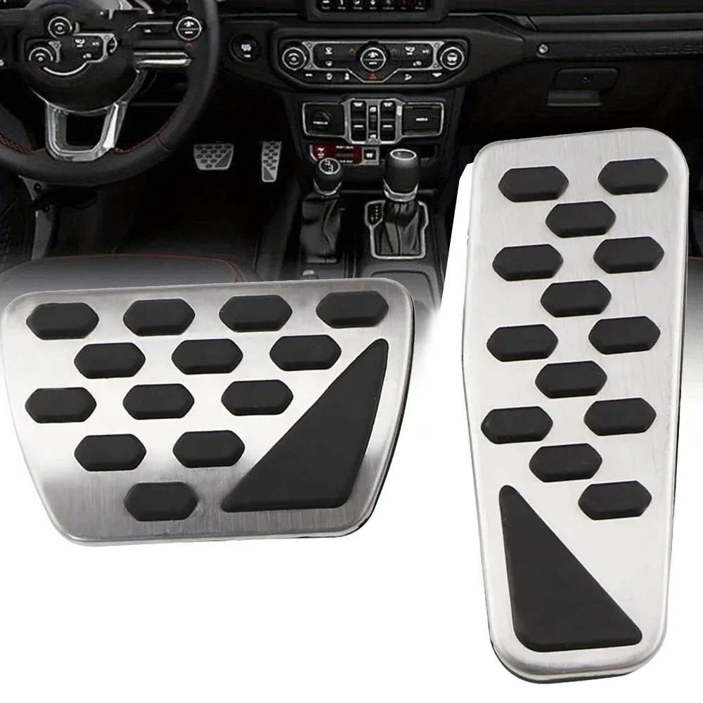Anti-Slip Brake Gas Pedal Pads,No Drilling Accelerator Pedal Covers for Jeep 2018-2026 Wrangler JL/JLU,2020-2026 Gladiator JT
Anti-Slip Brake Gas Pedal Pads,No Drilling Accelerator Pedal Covers for Jeep 2018-2026 Wrangler JL/JLU,2020-2026 Gladiator JT