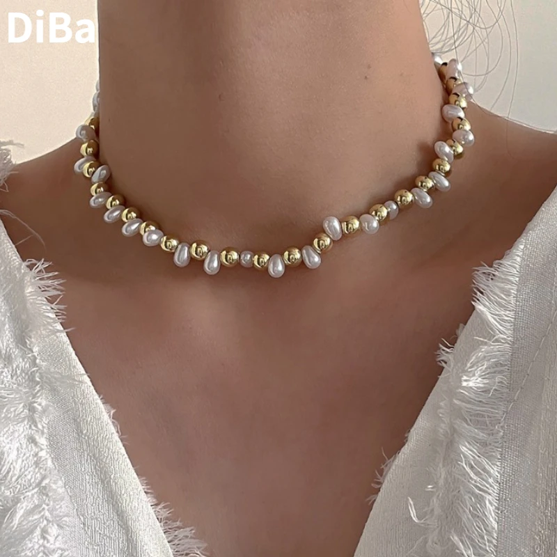 Trendy Jewelry Sweet Korean Temperament Irregular Simulated Pearl Bead Necklace For Women Party Wedding Gifts Accessories
Trendy Jewelry Sweet Korean Temperament Irregular Simulated Pearl Bead Necklace For Women Party Wedding Gifts Accessories