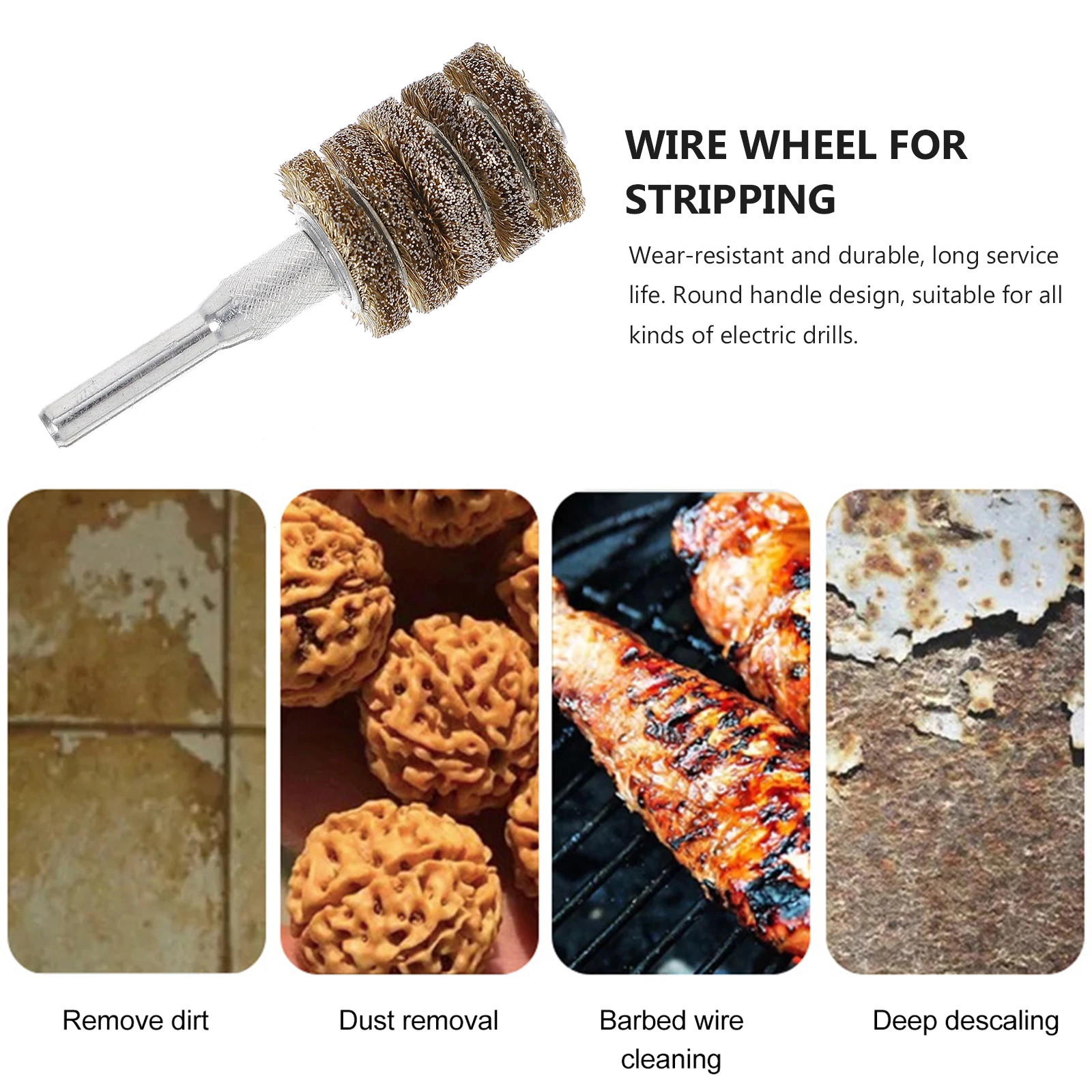 Wire Rust Removal Brush Remover for Metal Tools Electric Scrubber Steel Drill Wheel
Wire Rust Removal Brush Remover for Metal Tools Electric Scrubber Steel Drill Wheel