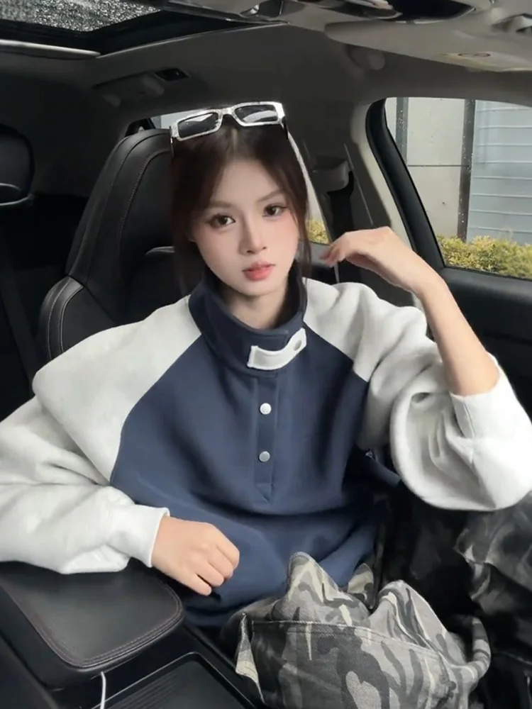 High Collar Patchwork Embroidery Sweatirt Men Women Autumn High End American Sle Couple Tops Loose Fit Cotton Polyester
High Collar Patchwork Embroidery Sweatirt Men Women Autumn High End American Sle Couple Tops Loose Fit Cotton Polyester