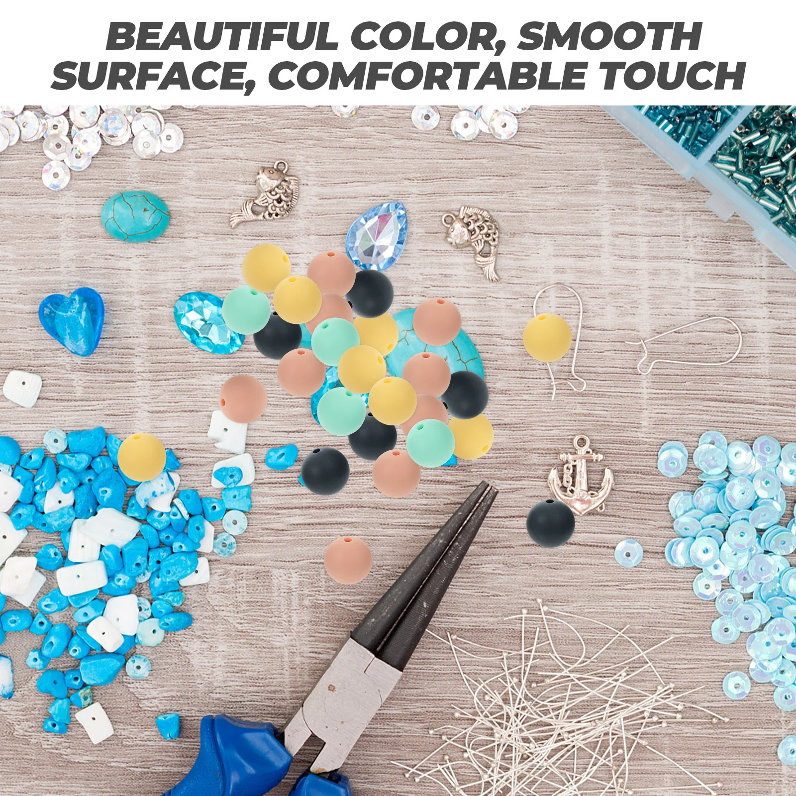 50 Pcs DIY Supplies Teething Beads Loose Charm Pacifier Chain Round Bracelet Silicone
50 Pcs DIY Supplies Teething Beads Loose Charm Pacifier Chain Round Bracelet Silicone