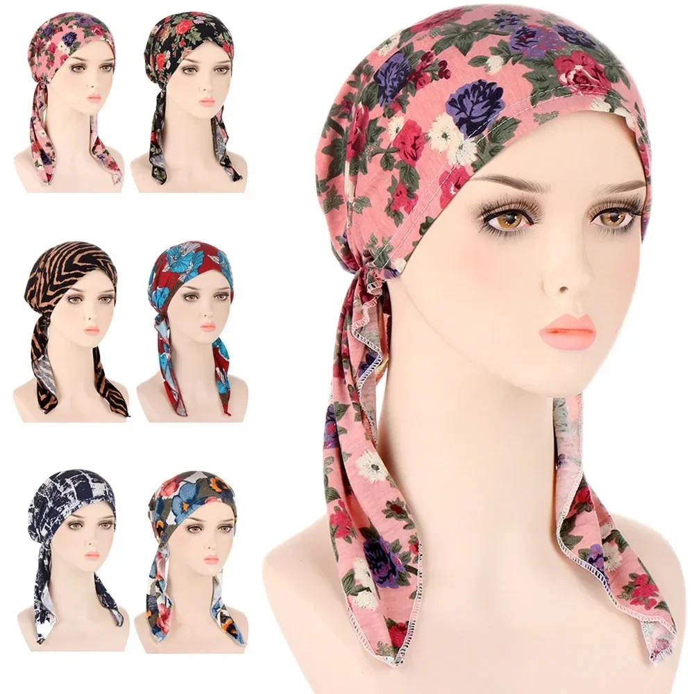 Muslim Women Strech Pre-Tied Print Hijab Chemo Caps Bandana Inner Hats Bonnet Hair Loss Beanies Cancer Headwrap Turbante Mujer
Muslim Women Strech Pre-Tied Print Hijab Chemo Caps Bandana Inner Hats Bonnet Hair Loss Beanies Cancer Headwrap Turbante Mujer