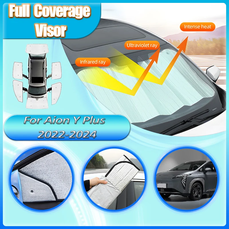 Car Sunshade Cover For Aion Y Plus GAC Accessories 2022 2023 2024 Aluminum Foil Windshield Cover UV Protector Heat Shield Auto
Car Sunshade Cover For Aion Y Plus GAC Accessories 2022 2023 2024 Aluminum Foil Windshield Cover UV Protector Heat Shield Auto