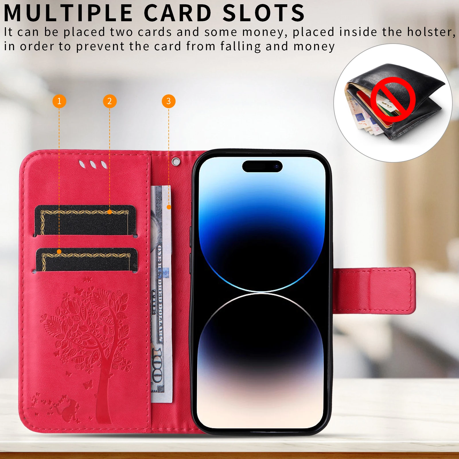 Leather phone case classic pattern cat and tree embossed series lightweight and simple iPhone 14 15 Plus Pro
Leather phone case classic pattern cat and tree embossed series lightweight and simple iPhone 14 15 Plus Pro