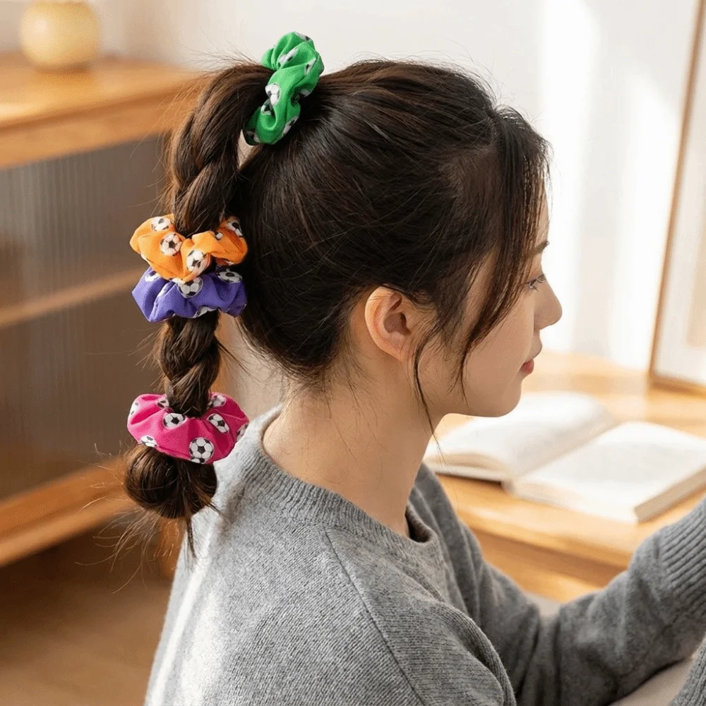 4pcs/Pack Creative Football Print Hair Rope Elastic Super Cute Ponytail Hair Scrunchies Polyester Print Design Hair Accessories
4pcs/Pack Creative Football Print Hair Rope Elastic Super Cute Ponytail Hair Scrunchies Polyester Print Design Hair Accessories