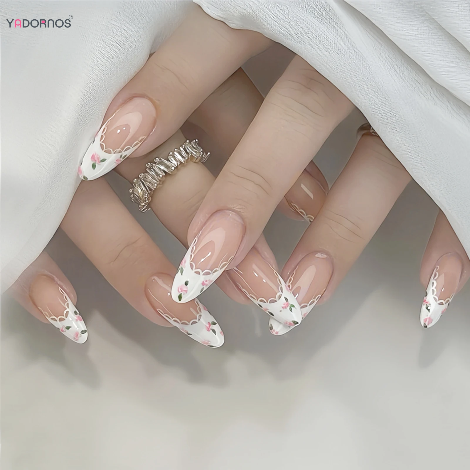 24Pcs Simple Nude Color Fake Nails White French Style False Nails Flower Plants Press On Nails Long Lasting Waterproof Manicure
24Pcs Simple Nude Color Fake Nails White French Style False Nails Flower Plants Press On Nails Long Lasting Waterproof Manicure