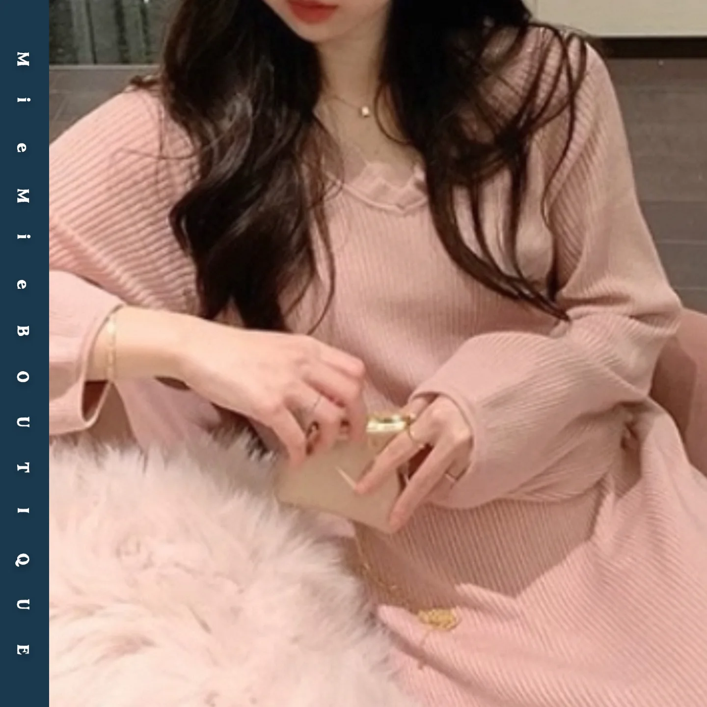 Soft Cozy eep Camere Blend Knitted Dr Sweater V-Ne Warm Velvet Touch Long Sve round Ne Pure Color Commute Sle
Soft Cozy eep Camere Blend Knitted Dr Sweater V-Ne Warm Velvet Touch Long Sve round Ne Pure Color Commute Sle