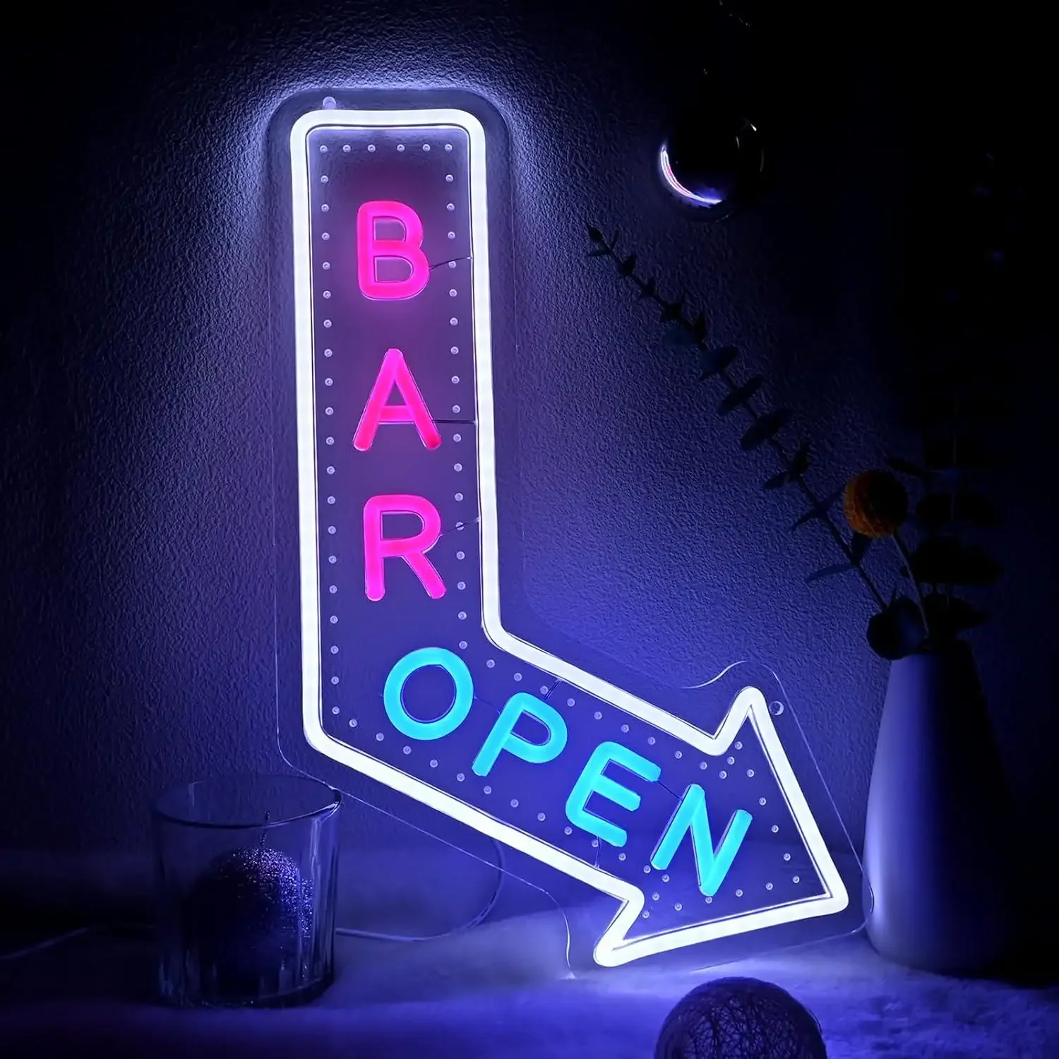Bar Open Neon Sign USB Dimmable LED Light Up Sign for Business Home Pub Cafe Man Cave Club Wall Decor Arrow Commercial Art Sign
Bar Open Neon Sign USB Dimmable LED Light Up Sign for Business Home Pub Cafe Man Cave Club Wall Decor Arrow Commercial Art Sign