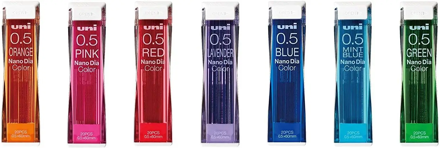 0.5mm Mechanical Pencil Lead Set - 7 Colors, 140 Leads Total
0.5mm Mechanical Pencil Lead Set - 7 Colors, 140 Leads Total