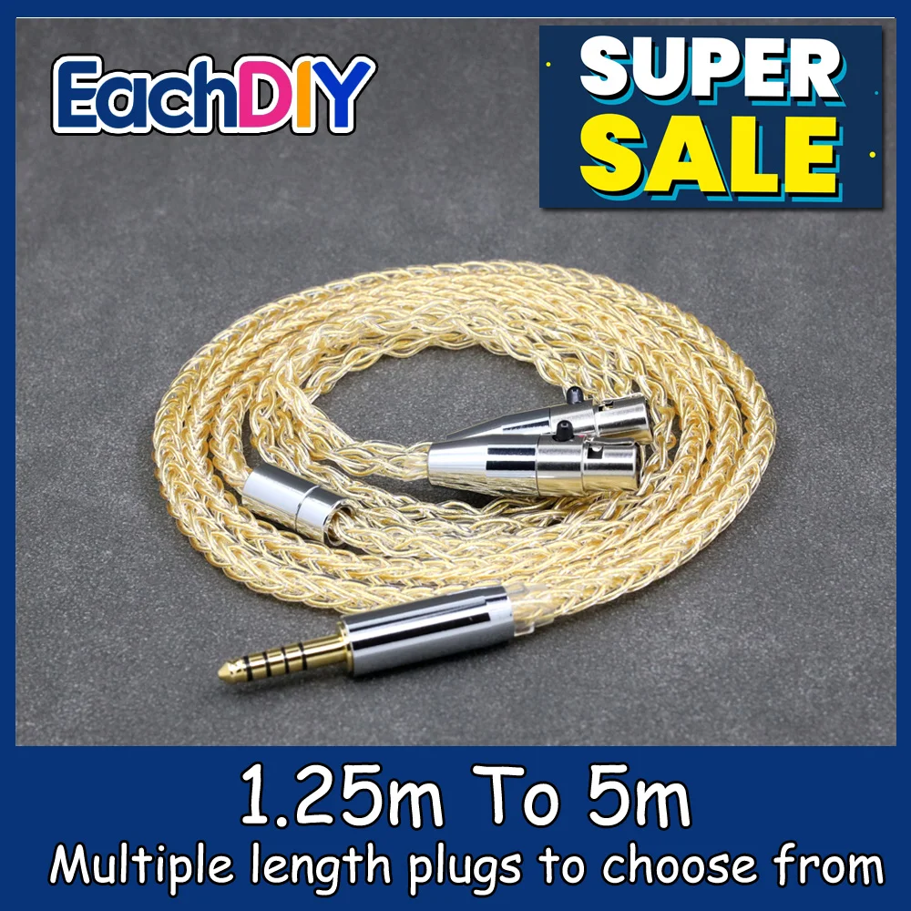 8 Core 99% 7n Pure Silver 24k Gold Plated Earphone Cable For Meze Empyrean Kennerton Thekk Vali Thror Headphone LN008436
8 Core 99% 7n Pure Silver 24k Gold Plated Earphone Cable For Meze Empyrean Kennerton Thekk Vali Thror Headphone LN008436