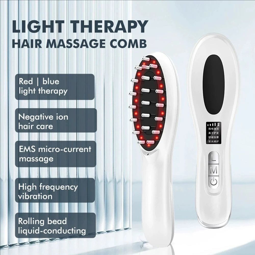 Electric Vibration Massage Comb Red Light Therapy Hair Growth Massage Scalp Brush Anti Hair Loss Liquid Oil Applicator Hair Care
Electric Vibration Massage Comb Red Light Therapy Hair Growth Massage Scalp Brush Anti Hair Loss Liquid Oil Applicator Hair Care