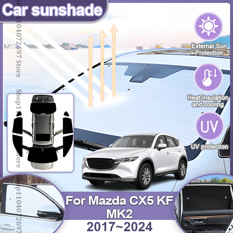 Солнцезащитные козырьки с полным покрытием для Mazda CX 5, аксессуары CX5 KF MK2 2017~2024 2018 2019, выдвижная защитная шторка, автомобильные аксессуары
Солнцезащитные козырьки с полным покрытием для Mazda CX 5, аксессуары CX5 KF MK2 2017~2024 2018 2019, выдвижная защитная шторка, автомобильные аксессуары