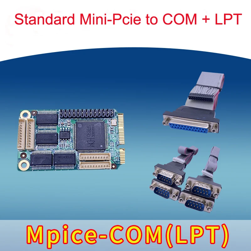 Adapter board Mini PCIe turn to 4*Com and 1 LPT Connector Support for motherboards with MINI-PCIE to COM card slots
Adapter board Mini PCIe turn to 4*Com and 1 LPT Connector Support for motherboards with MINI-PCIE to COM card slots