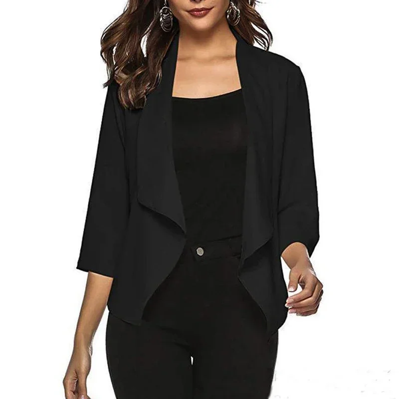 Fashion Irregular Shawl Shirts Office Lady Elegant Slim 3/4 Sleeve Chiffon Cardigan Solid Blusa 2025 Summer Women Clothes Korean
Fashion Irregular Shawl Shirts Office Lady Elegant Slim 3/4 Sleeve Chiffon Cardigan Solid Blusa 2025 Summer Women Clothes Korean