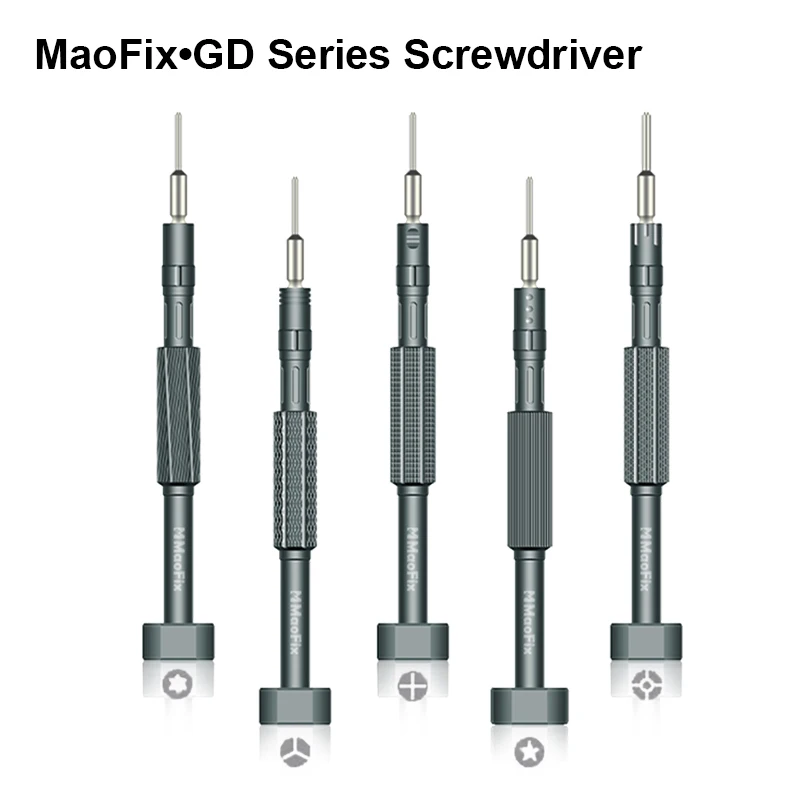 Серая отвертка AMAOE MaoFix · серия GD, отвертки 2D/3D Pentalobe Y0.6 T2 с перекрестной насадкой Philips, отвертки с высокой твердостью
Серая отвертка AMAOE MaoFix · серия GD, отвертки 2D/3D Pentalobe Y0.6 T2 с перекрестной насадкой Philips, отвертки с высокой твердостью