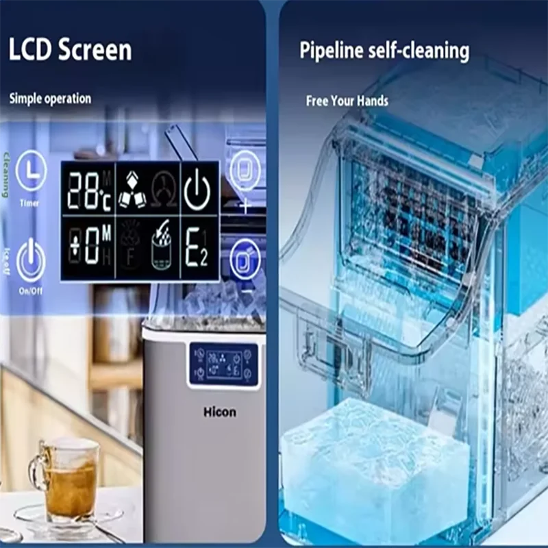 Perfect for Home/Kitchen/Office/Bar Self-Cleaning Portable Compact With Ice Scoop&Basket Ice Cube Maker Machine
Perfect for Home/Kitchen/Office/Bar Self-Cleaning Portable Compact With Ice Scoop&Basket Ice Cube Maker Machine