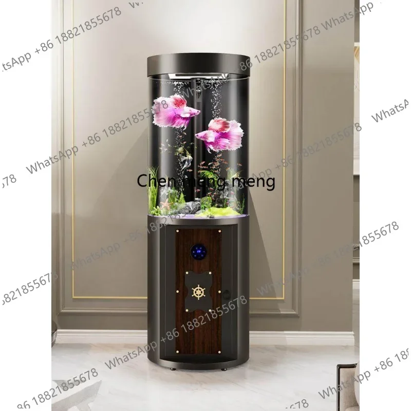 E182 Ecological floor living room fish tank Small goldfish tank Ornamental cylindrical aquarium
E182 Ecological floor living room fish tank Small goldfish tank Ornamental cylindrical aquarium