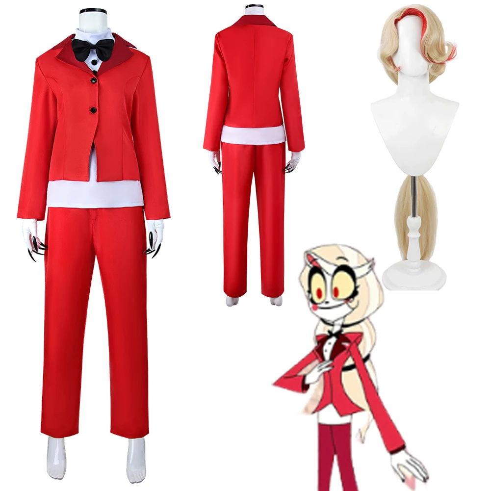 TV Hell Inn Charlie Morningstar Suits Wigs Cosplay Costume Women Disguise Roleplay Fantasia Clothing Halloween Party Set Suits
TV Hell Inn Charlie Morningstar Suits Wigs Cosplay Costume Women Disguise Roleplay Fantasia Clothing Halloween Party Set Suits
