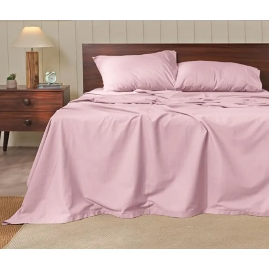 100% Cotton Percale Sheets Crisp Cooling Summer Bed Sheets for Hot Sleepers, Deep Pocket 14", Soft Peach Finish, Breathable and
100% Cotton Percale Sheets Crisp Cooling Summer Bed Sheets for Hot Sleepers, Deep Pocket 14", Soft Peach Finish, Breathable and