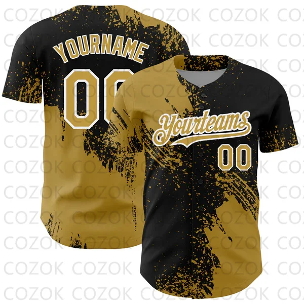 Custom Black Pattern Baseball Jersey Men and Women Shirt 3D Printed Shirt Team Shirts Hip Hop Unisex Tops
Custom Black Pattern Baseball Jersey Men and Women Shirt 3D Printed Shirt Team Shirts Hip Hop Unisex Tops