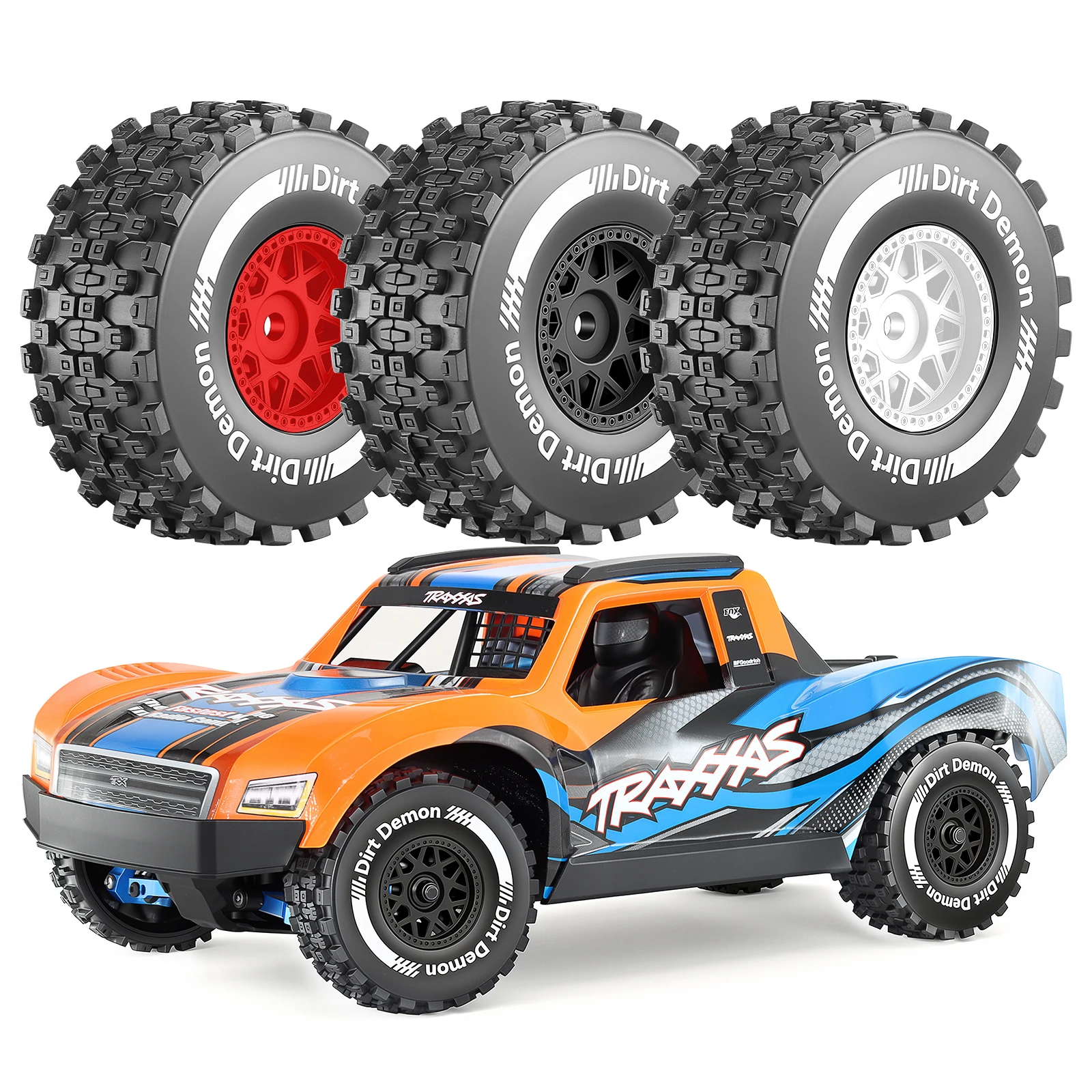 4pcs Short Course Truck Wheel Rim & Tire Set for Traxxas 1/16 Mini Slash 4WD RC Truck Upgrade Parts Accessories
4pcs Short Course Truck Wheel Rim & Tire Set for Traxxas 1/16 Mini Slash 4WD RC Truck Upgrade Parts Accessories