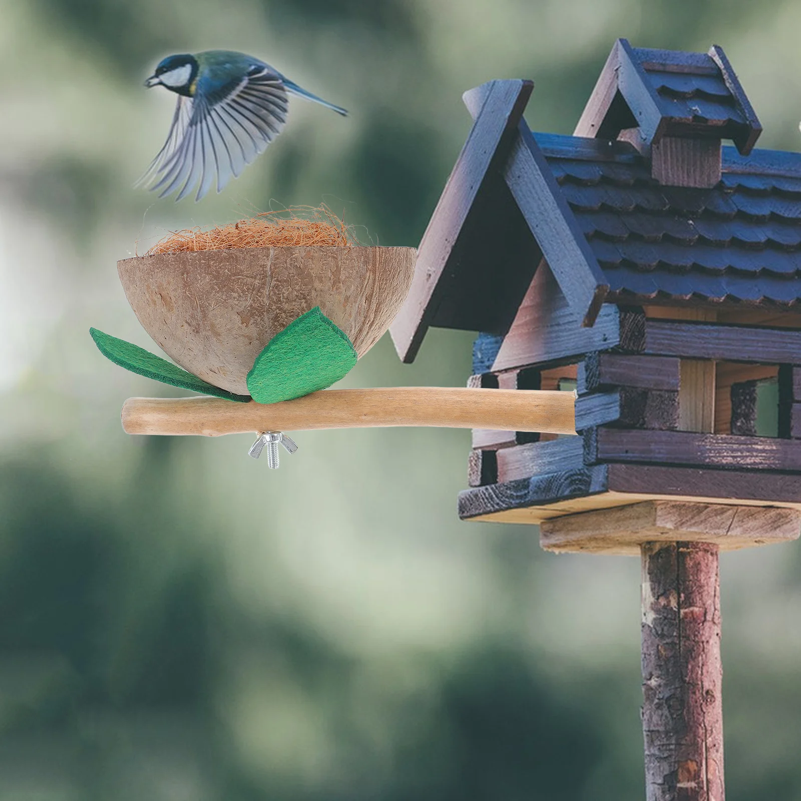 Sturdy Coconut Shell Bird Nest with Wooden Perch Natural Habitat for Parrots Small Birds Cage Accessories Hanger for Parakeet
Sturdy Coconut Shell Bird Nest with Wooden Perch Natural Habitat for Parrots Small Birds Cage Accessories Hanger for Parakeet