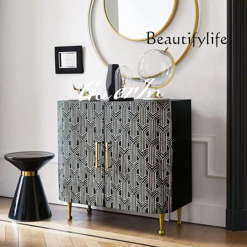 French solid wood hand-painted home shoe cabinet/retro old partition/new Chinese simple decorative wine cabinet
French solid wood hand-painted home shoe cabinet/retro old partition/new Chinese simple decorative wine cabinet