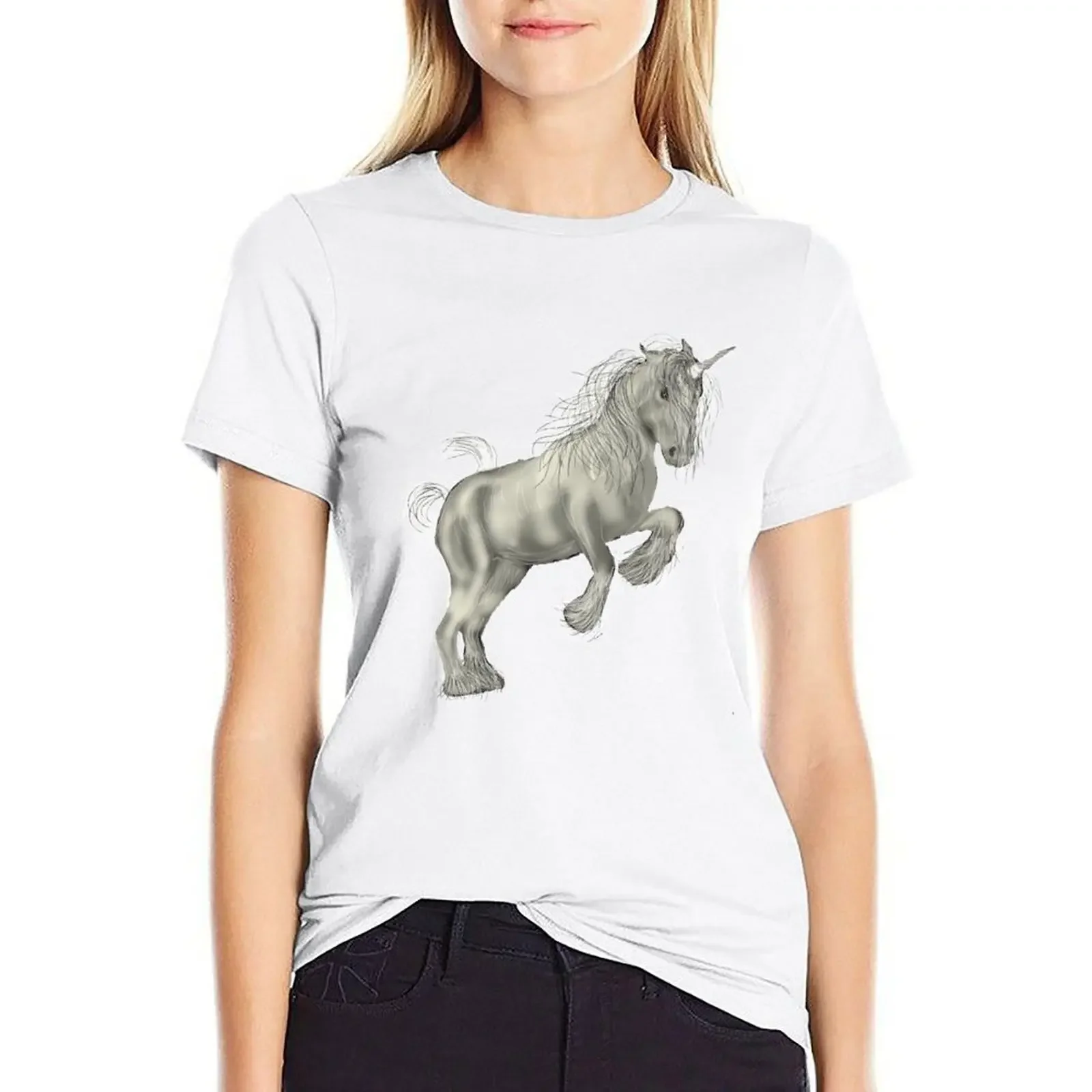 Unicorn song T-shirt plus size tops funny vintage clothes new edition t shirts for Women
Unicorn song T-shirt plus size tops funny vintage clothes new edition t shirts for Women