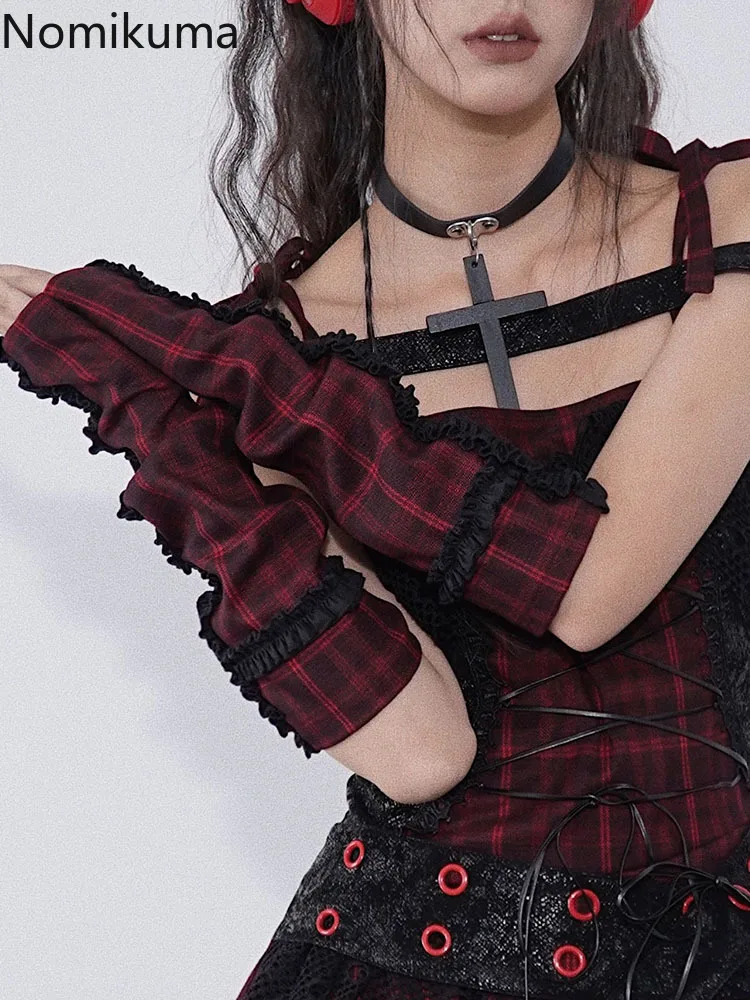 Red Plaid Arm Warmer Streetwear Fashion Casual Oversleeve Patchwork Ruffles Japanese Summer Y2k Accessories
Red Plaid Arm Warmer Streetwear Fashion Casual Oversleeve Patchwork Ruffles Japanese Summer Y2k Accessories