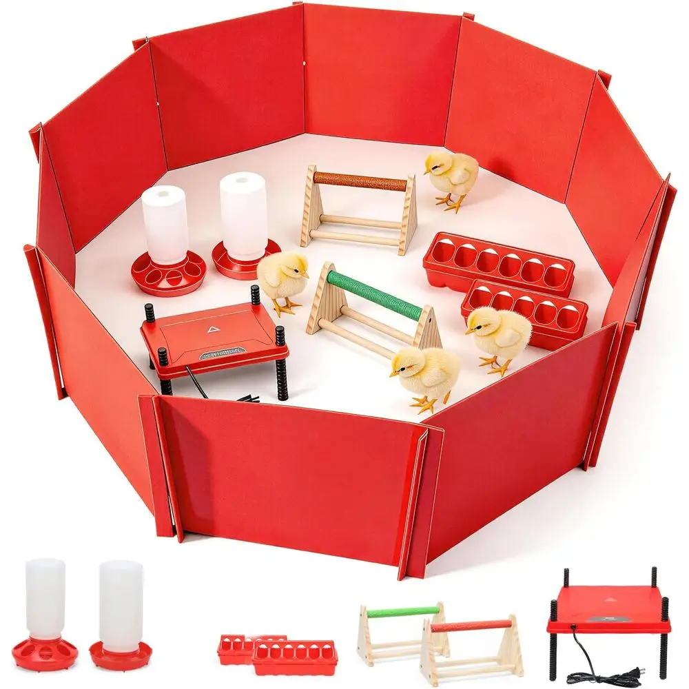 Chick Brooder Box,Chick Starter Kit with Chicken Brooder Heating Plate, Chicks Perch, lip Top Poultry eeder, Baby Supplies or Ba
Chick Brooder Box,Chick Starter Kit with Chicken Brooder Heating Plate, Chicks Perch, lip Top Poultry eeder, Baby Supplies or Ba