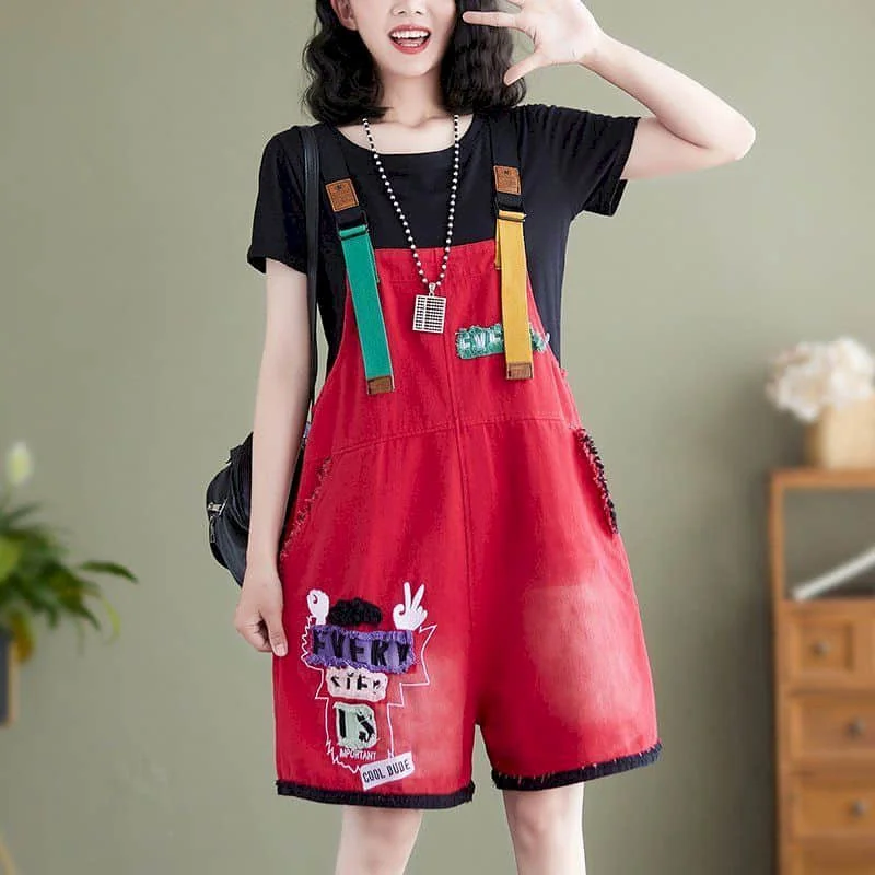 Denim Jumpsuits 2026 Summer Fabric Patch Pants Korean Style Wide Leg Shorts Loose Playsuits One Piece Outfits Women Clothing
Denim Jumpsuits 2026 Summer Fabric Patch Pants Korean Style Wide Leg Shorts Loose Playsuits One Piece Outfits Women Clothing
