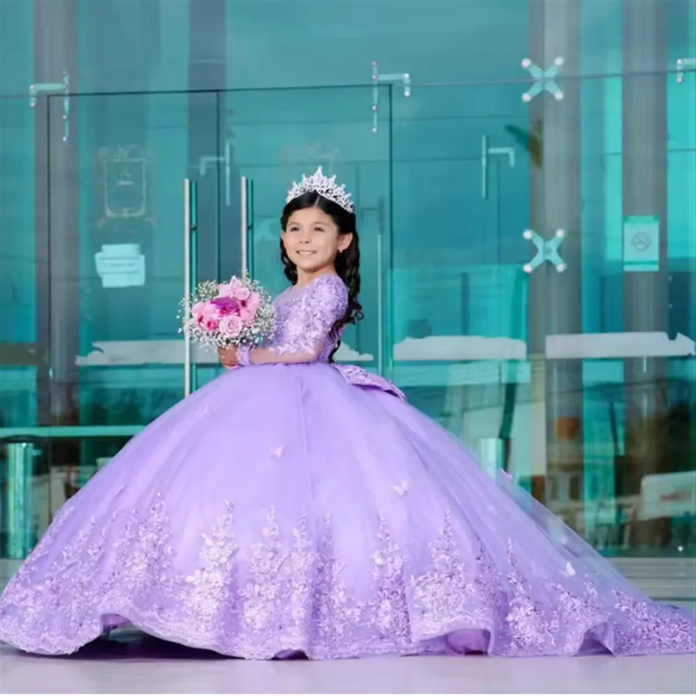 Customized Cute Flower Girl Wedding Dress Full Sleeves Appliques Lace Butterfly Kids Birthday Party First Communion Ball Gown
Customized Cute Flower Girl Wedding Dress Full Sleeves Appliques Lace Butterfly Kids Birthday Party First Communion Ball Gown